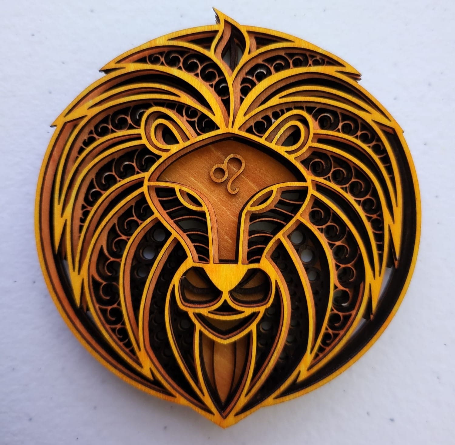 Leo Zodiac Sign Layered Design