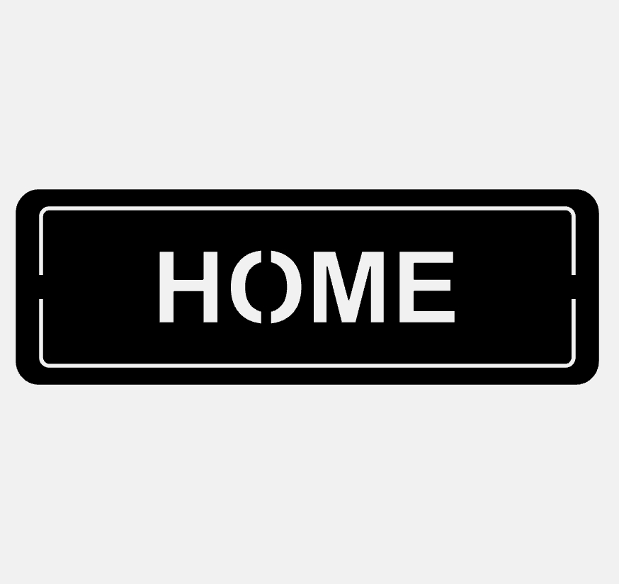 Home Rectangle Sign