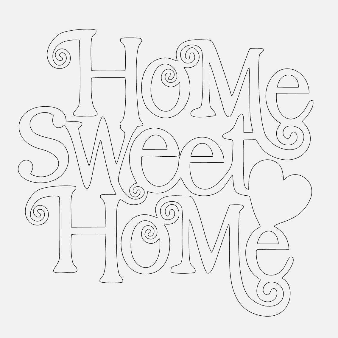 Home Sweet Home Style 02 Decorative Phrase