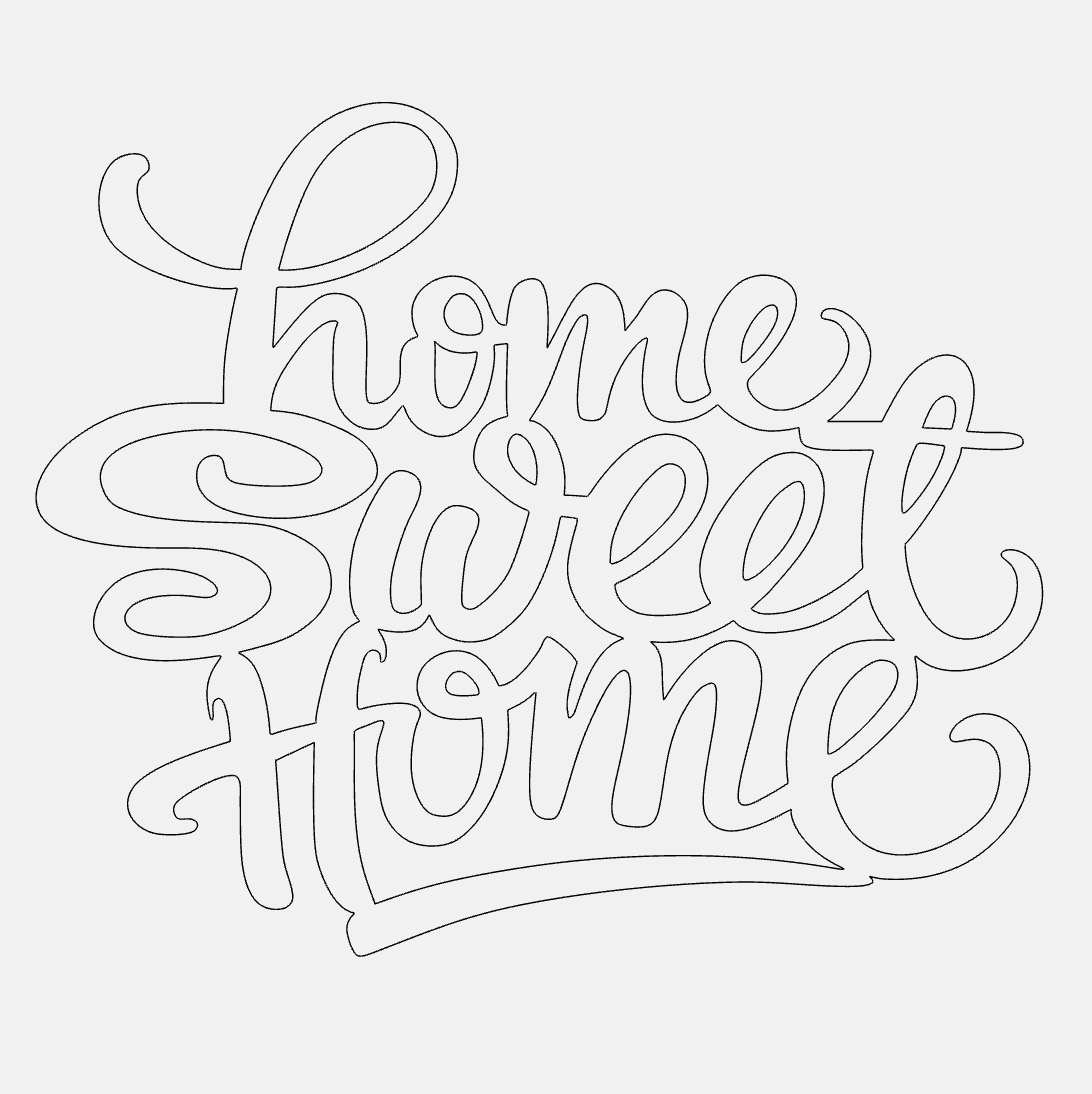 Home Sweet Home Style 03 Decorative Phrase