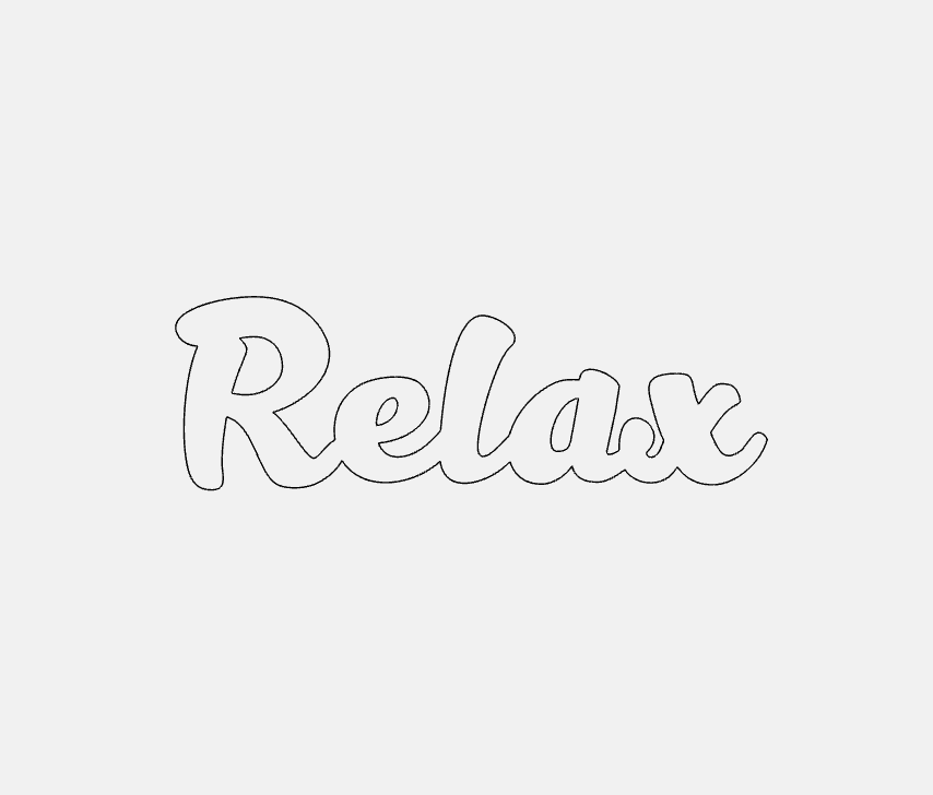 Relax Style 2 Decorative Phrase