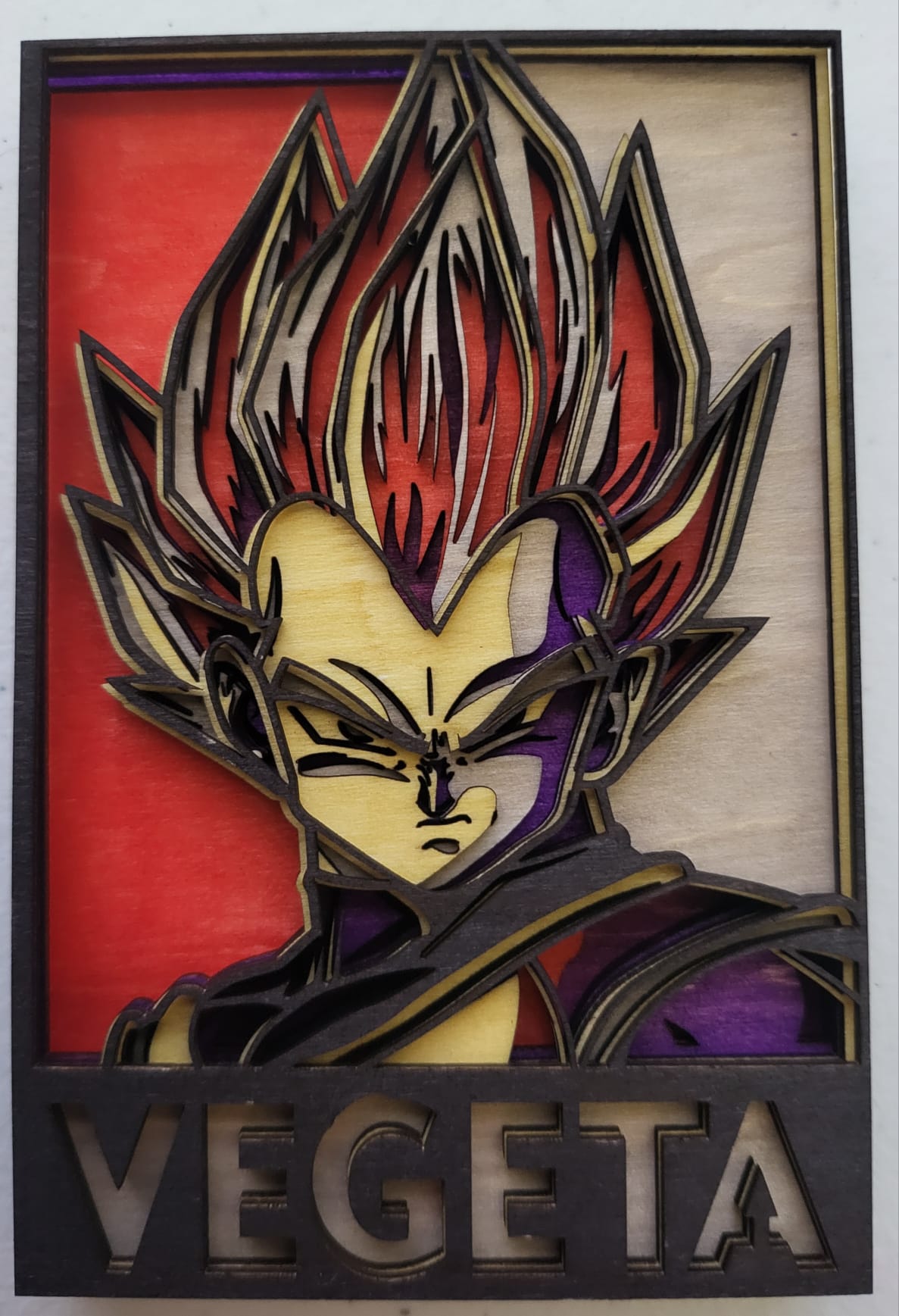 Dragonball Z Vegeta Layered Design