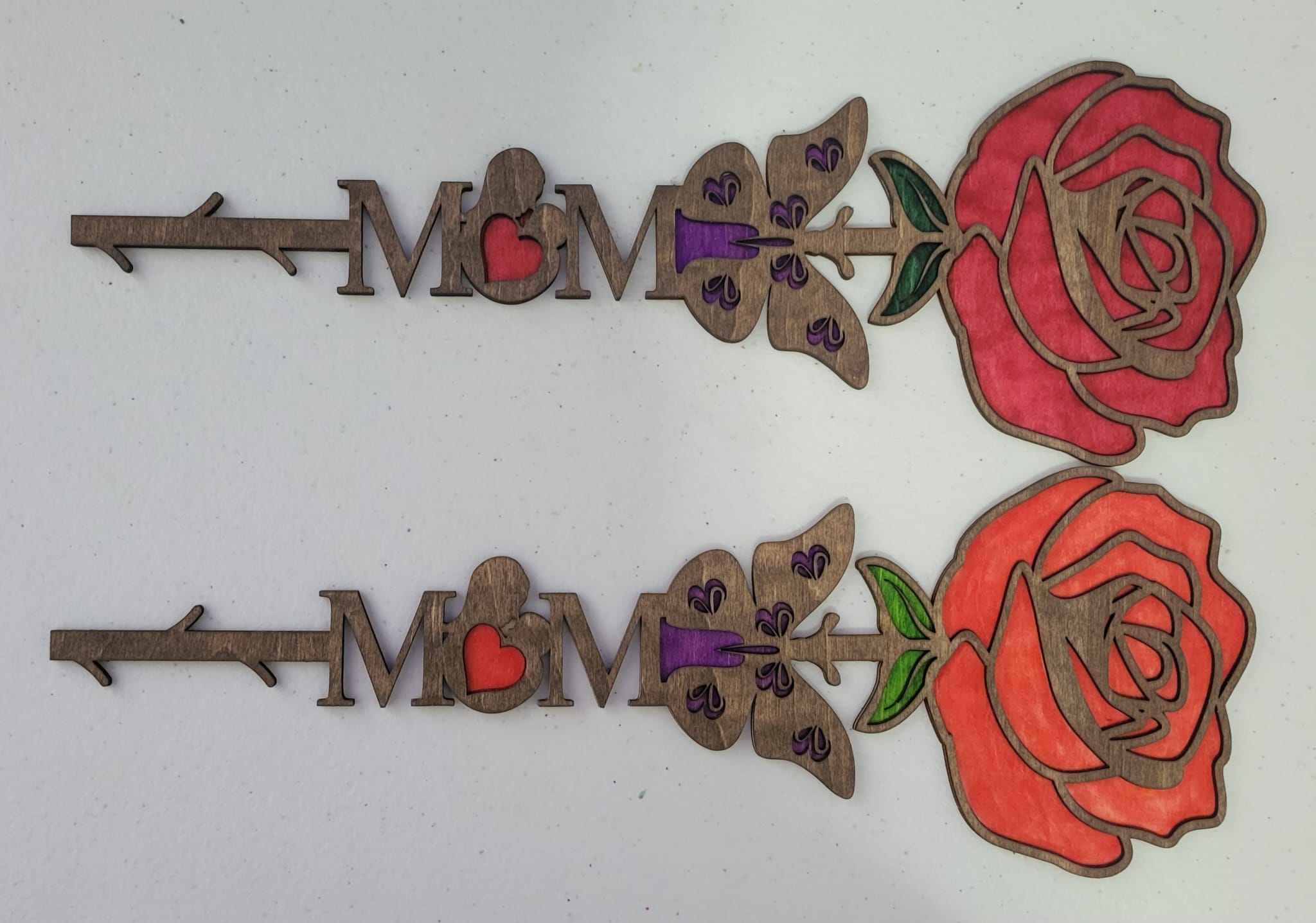 Mothers Day Mom Rose Layered Design