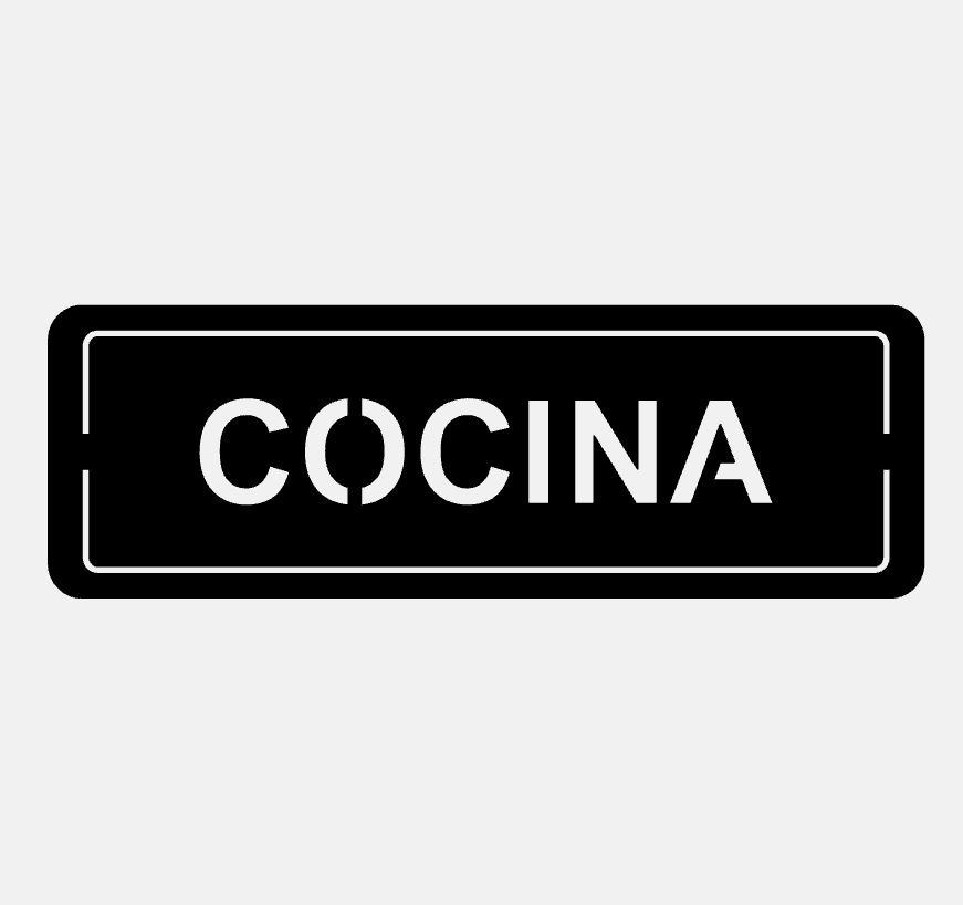 Cocina Kitchen Rectangle Sign