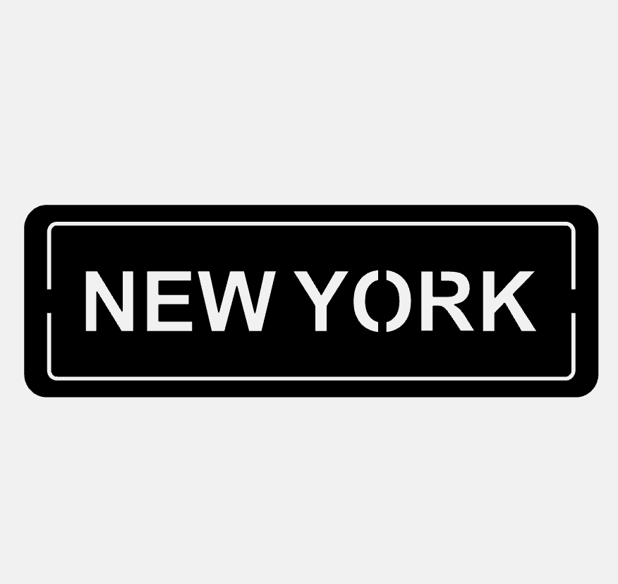 New York Rectangle Sign