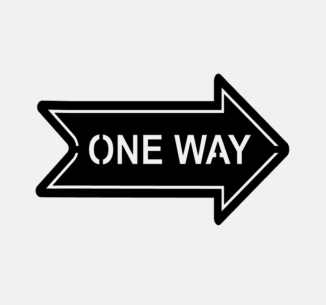 One Way Arrow Sign