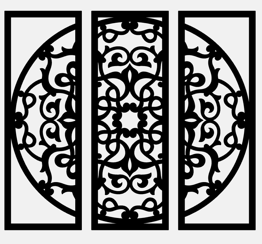 Mandala Split Multi-Panel Circle Svg Laser Cut