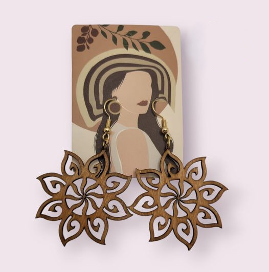 Mandala Sun Flower Earrings