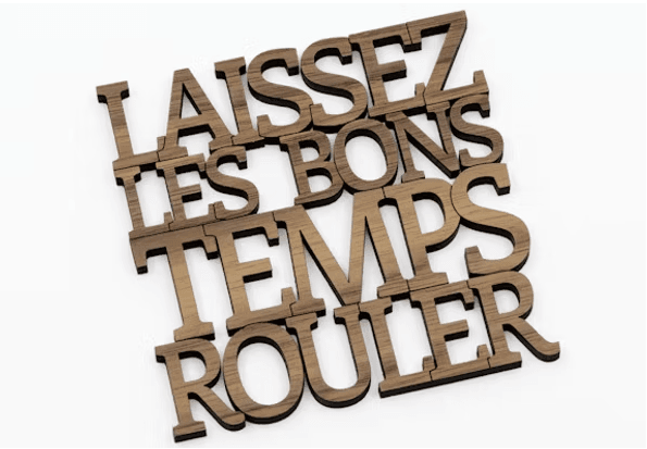Free Block Text Generator laser cut file