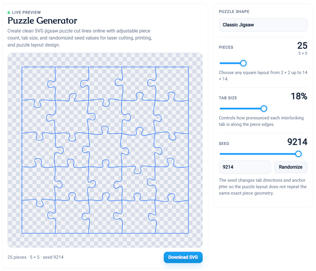 Free Jigsaw Puzzle Generator