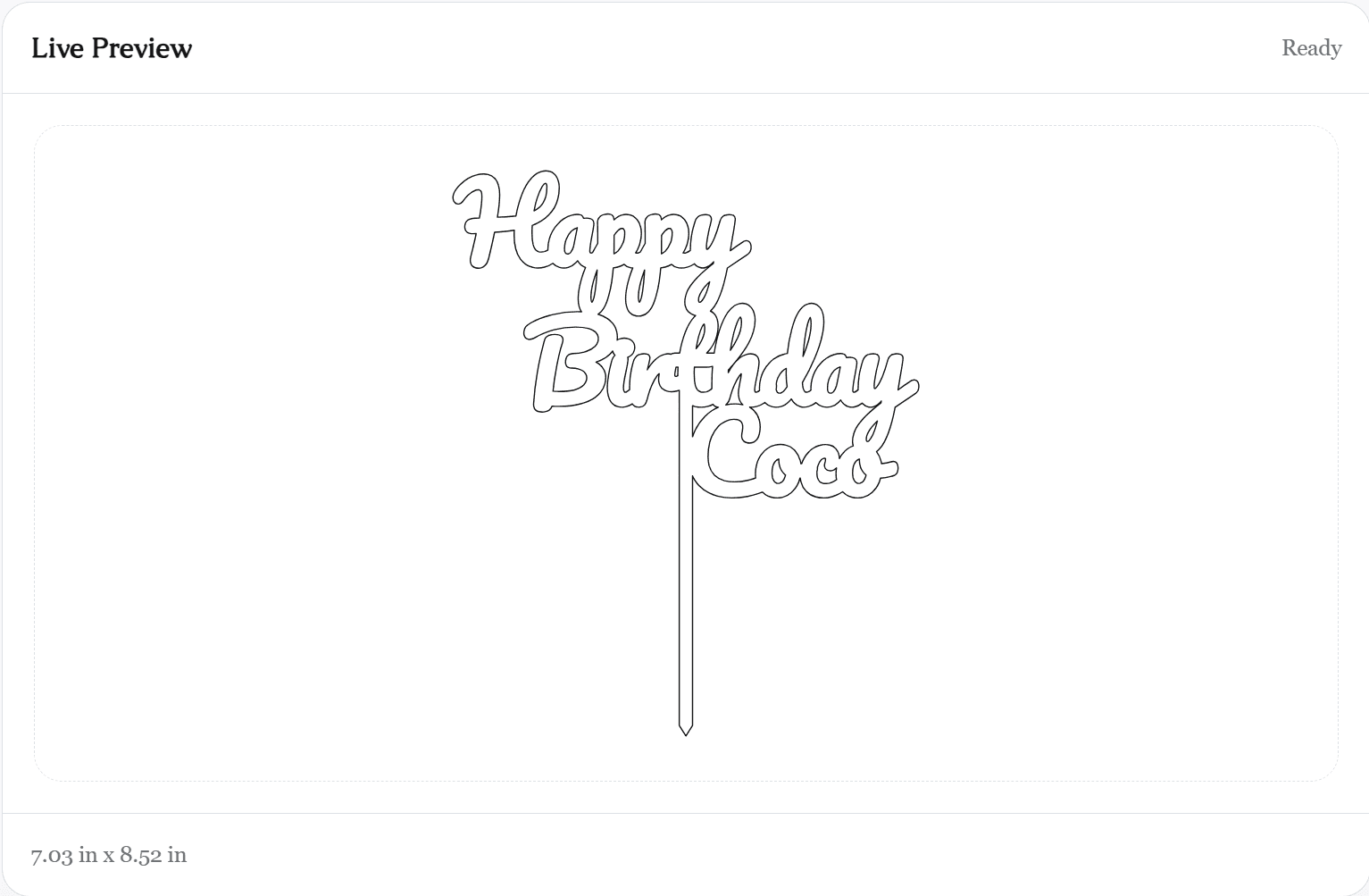 Free Cake Topper Generator